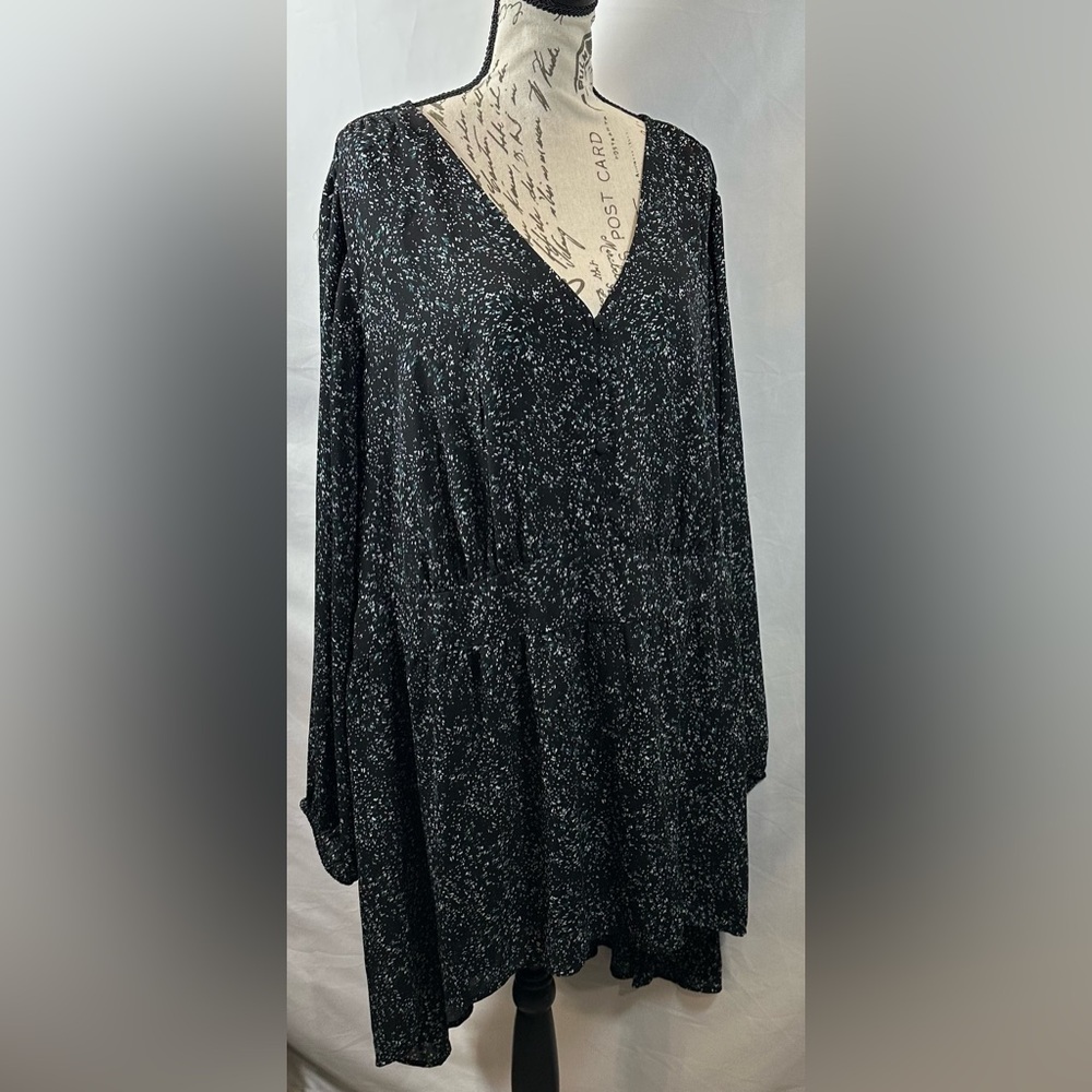 Lane Bryant Black and Blue Midi Dress - Picture 10 of 13